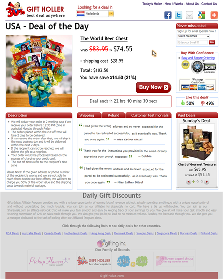 Portoflio: Gift holler